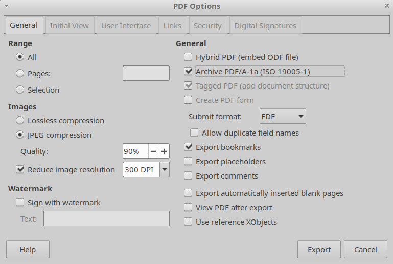 File:LibreOffice Export as PDF options.png